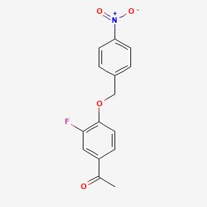 1-{3-Fluoro-4-[(4-nitrobenzyl)oxy]phenyl}-1-ethanone