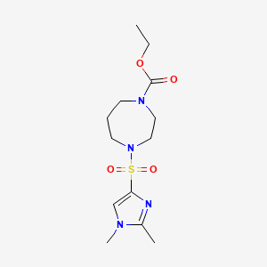 ethyl 4-((1,2-dimethyl-1H-imidazol-4-yl)sulfonyl)-1,4-diazepane-1-carboxylate