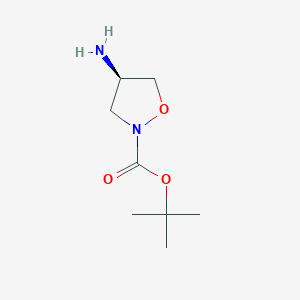 molecular formula C8H16N2O3 B2785928 tert-butyl (4R)-4-amino-1,2-oxazolidine-2-carboxylate CAS No. 2089610-73-9