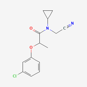 2-(3-chlorophenoxy)-N-(cyanomethyl)-N-cyclopropylpropanamide