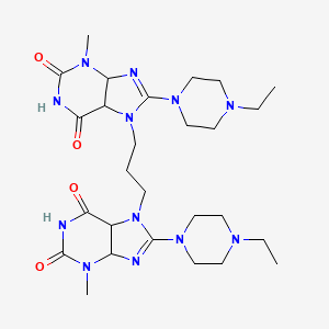 8-(4-ethylpiperazin-1-yl)-7-{3-[8-(4-ethylpiperazin-1-yl)-3-methyl-2,6-dioxo-2,3,6,7-tetrahydro-1H-purin-7-yl]propyl}-3-methyl-2,3,6,7-tetrahydro-1H-purine-2,6-dione