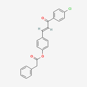 Phenyl-acetic acid 4-(3-(4-chloro-phenyl)-3-oxo-propenyl)-phenyl ester