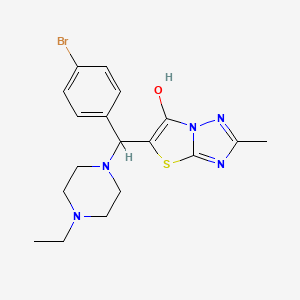 5-((4-Bromophenyl)(4-ethylpiperazin-1-yl)methyl)-2-methylthiazolo[3,2-b][1,2,4]triazol-6-ol
