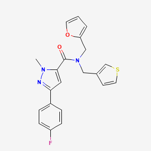 3-(4-fluorophenyl)-N-(furan-2-ylmethyl)-1-methyl-N-(thiophen-3-ylmethyl)-1H-pyrazole-5-carboxamide