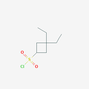3,3-Diethylcyclobutane-1-sulfonyl chloride