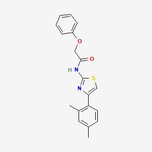 molecular formula C19H18N2O2S B2785953 N-[4-(2,4-dimethylphenyl)-1,3-thiazol-2-yl]-2-phenoxyacetamide CAS No. 476285-24-2