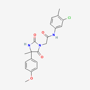 N-(3-chloro-4-methylphenyl)-2-(4-(4-methoxyphenyl)-4-methyl-2,5-dioxoimidazolidin-1-yl)acetamide