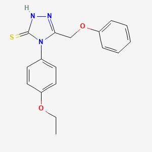molecular formula C17H17N3O2S B2785961 4-(4-ethoxyphenyl)-5-(phenoxymethyl)-4H-1,2,4-triazole-3-thiol CAS No. 893725-13-8
