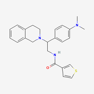 N-(2-(3,4-dihydroisoquinolin-2(1H)-yl)-2-(4-(dimethylamino)phenyl)ethyl)thiophene-3-carboxamide