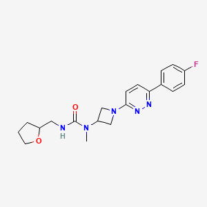 1-[1-[6-(4-Fluorophenyl)pyridazin-3-yl]azetidin-3-yl]-1-methyl-3-(oxolan-2-ylmethyl)urea