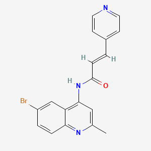 (E)-N-(6-bromo-2-methylquinolin-4-yl)-3-(pyridin-4-yl)acrylamide