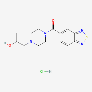molecular formula C14H19ClN4O2S B2786027 Benzo[c][1,2,5]thiadiazol-5-yl(4-(2-hydroxypropyl)piperazin-1-yl)methanone hydrochloride CAS No. 1396875-24-3