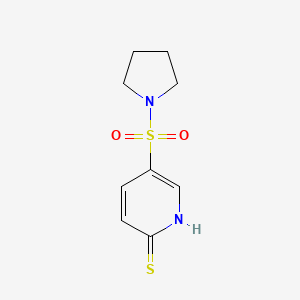 molecular formula C9H12N2O2S2 B2786064 5-(Pyrrolidine-1-sulfonyl)pyridine-2-thiol CAS No. 851116-00-2