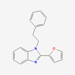 molecular formula C19H16N2O B2786072 2-(furan-2-yl)-1-(2-phenylethyl)-1H-1,3-benzodiazole CAS No. 433697-93-9