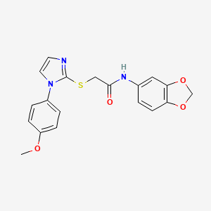 N-(2H-1,3-benzodioxol-5-yl)-2-{[1-(4-methoxyphenyl)-1H-imidazol-2-yl]sulfanyl}acetamide