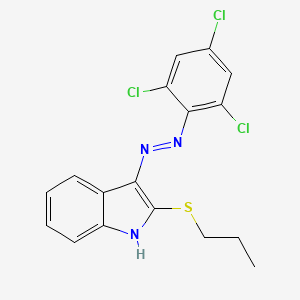 2-(propylsulfanyl)-3H-indol-3-one N-(2,4,6-trichlorophenyl)hydrazone