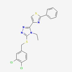 3-[(3,4-dichlorobenzyl)sulfanyl]-4-ethyl-5-(2-phenyl-1,3-thiazol-4-yl)-4H-1,2,4-triazole