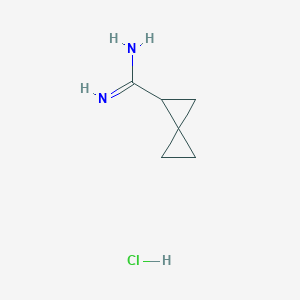 molecular formula C6H11ClN2 B2786088 Spiro[2.2]pentane-2-carboximidamide;hydrochloride CAS No. 345892-52-6