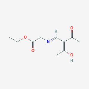 Ethyl 2-[(2-acetyl-3-oxobut-1-en-1-yl)amino]acetate