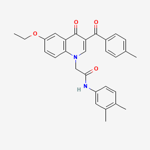 N-(3,4-dimethylphenyl)-2-(6-ethoxy-3-(4-methylbenzoyl)-4-oxoquinolin-1(4H)-yl)acetamide