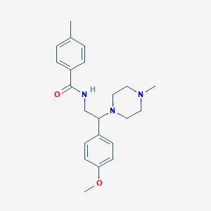 N-(2-(4-methoxyphenyl)-2-(4-methylpiperazin-1-yl)ethyl)-4-methylbenzamide