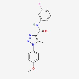molecular formula C17H15FN4O2 B2786103 N-(3-fluorophenyl)-1-(4-methoxyphenyl)-5-methyl-1H-1,2,3-triazole-4-carboxamide CAS No. 878734-24-8