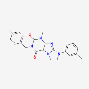 1-methyl-8-(3-methylphenyl)-3-[(4-methylphenyl)methyl]-1H,2H,3H,4H,6H,7H,8H-imidazo[1,2-g]purine-2,4-dione