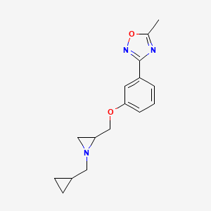 3-[3-[[1-(Cyclopropylmethyl)aziridin-2-yl]methoxy]phenyl]-5-methyl-1,2,4-oxadiazole