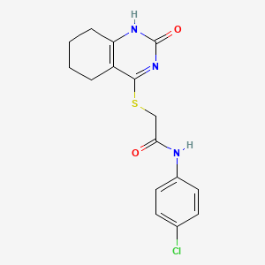 N-(4-chlorophenyl)-2-((2-oxo-1,2,5,6,7,8-hexahydroquinazolin-4-yl)thio)acetamide