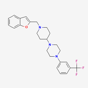 1-(1-(Benzofuran-2-ylmethyl)piperidin-4-yl)-4-(3-(trifluoromethyl)phenyl)piperazine