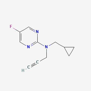 molecular formula C11H12FN3 B2786126 N-(cyclopropylmethyl)-5-fluoro-N-(prop-2-yn-1-yl)pyrimidin-2-amine CAS No. 1797980-27-8
