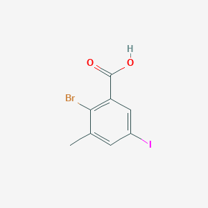 molecular formula C8H6BrIO2 B2786142 2-Bromo-5-iodo-3-methylbenzoic acid CAS No. 1022983-52-3