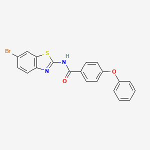 molecular formula C20H13BrN2O2S B2786193 N-(6-bromo-1,3-benzothiazol-2-yl)-4-phenoxybenzamide CAS No. 307510-57-2
