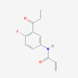 molecular formula C12H12FNO2 B2786232 N-(4-Fluoro-3-propanoylphenyl)prop-2-enamide CAS No. 2361640-81-3