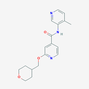 molecular formula C18H21N3O3 B2786248 N-(4-methylpyridin-3-yl)-2-[(oxan-4-yl)methoxy]pyridine-4-carboxamide CAS No. 2034297-38-4