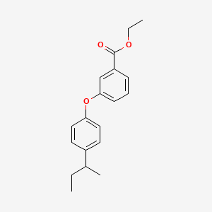 molecular formula C19H22O3 B2786257 ethyl 3-[4-(butan-2-yl)phenoxy]benzoate CAS No. 866153-74-4