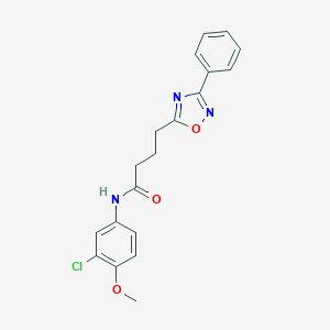molecular formula C19H18ClN3O3 B278634 N-(3-chloro-4-methoxyphenyl)-4-(3-phenyl-1,2,4-oxadiazol-5-yl)butanamide 