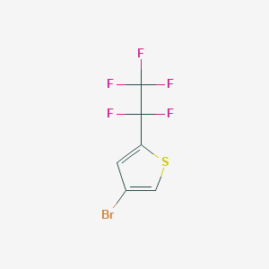 molecular formula C6H2BrF5S B2786359 4-bromo-2-(pentafluoroethyl)thiophene CAS No. 2408960-02-9