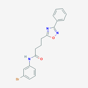 molecular formula C18H16BrN3O2 B278636 N-(3-bromophenyl)-4-(3-phenyl-1,2,4-oxadiazol-5-yl)butanamide 