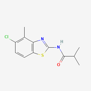 molecular formula C12H13ClN2OS B2786412 N-(5-chloro-4-methyl-1,3-benzothiazol-2-yl)-2-methylpropanamide CAS No. 912768-72-0