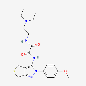 molecular formula C20H27N5O3S B2786447 N-[2-(diethylamino)ethyl]-N'-[2-(4-methoxyphenyl)-2H,4H,6H-thieno[3,4-c]pyrazol-3-yl]ethanediamide CAS No. 899741-60-7