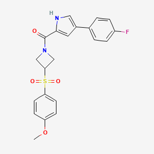 (4-(4-fluorophenyl)-1H-pyrrol-2-yl)(3-((4-methoxyphenyl)sulfonyl)azetidin-1-yl)methanone