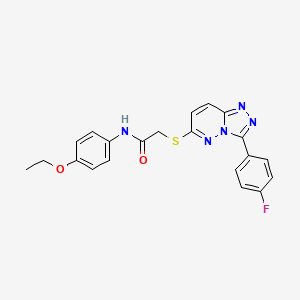 molecular formula C21H18FN5O2S B2786477 N-(4-ethoxyphenyl)-2-((3-(4-fluorophenyl)-[1,2,4]triazolo[4,3-b]pyridazin-6-yl)thio)acetamide CAS No. 852373-94-5