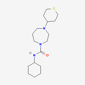 molecular formula C17H31N3OS B2786484 N-cyclohexyl-4-(thian-4-yl)-1,4-diazepane-1-carboxamide CAS No. 2034293-19-9