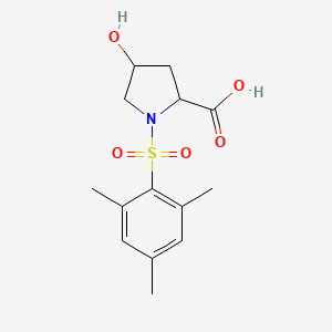 4-Hydroxy-1-(2,4,6-trimethylbenzenesulfonyl)pyrrolidine-2-carboxylic acid