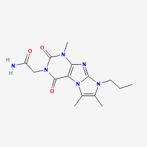 2-(4,7,8-Trimethyl-1,3-dioxo-6-propylpurino[7,8-a]imidazol-2-yl)acetamide