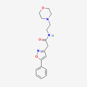 molecular formula C17H21N3O3 B2786544 N-(2-morpholinoethyl)-2-(5-phenylisoxazol-3-yl)acetamide CAS No. 953136-02-2