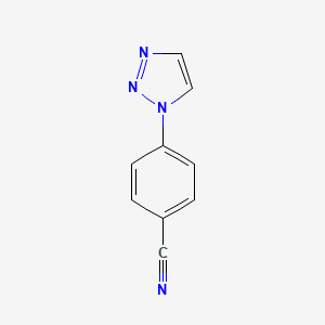 molecular formula C9H6N4 B2786551 4-(1H-1,2,3-Triazol-1yl)-benzonitrile CAS No. 85862-71-1