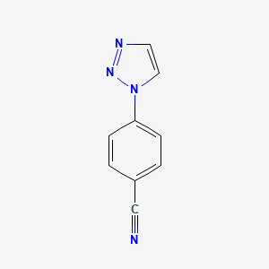 molecular formula C9H6N4 B2786551 4-(1H-1,2,3-三唑-1-基)苯甲腈 CAS No. 85862-71-1