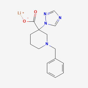 molecular formula C15H17LiN4O2 B2786643 Lithium;1-benzyl-3-(1,2,4-triazol-1-yl)piperidine-3-carboxylate CAS No. 2418648-84-5